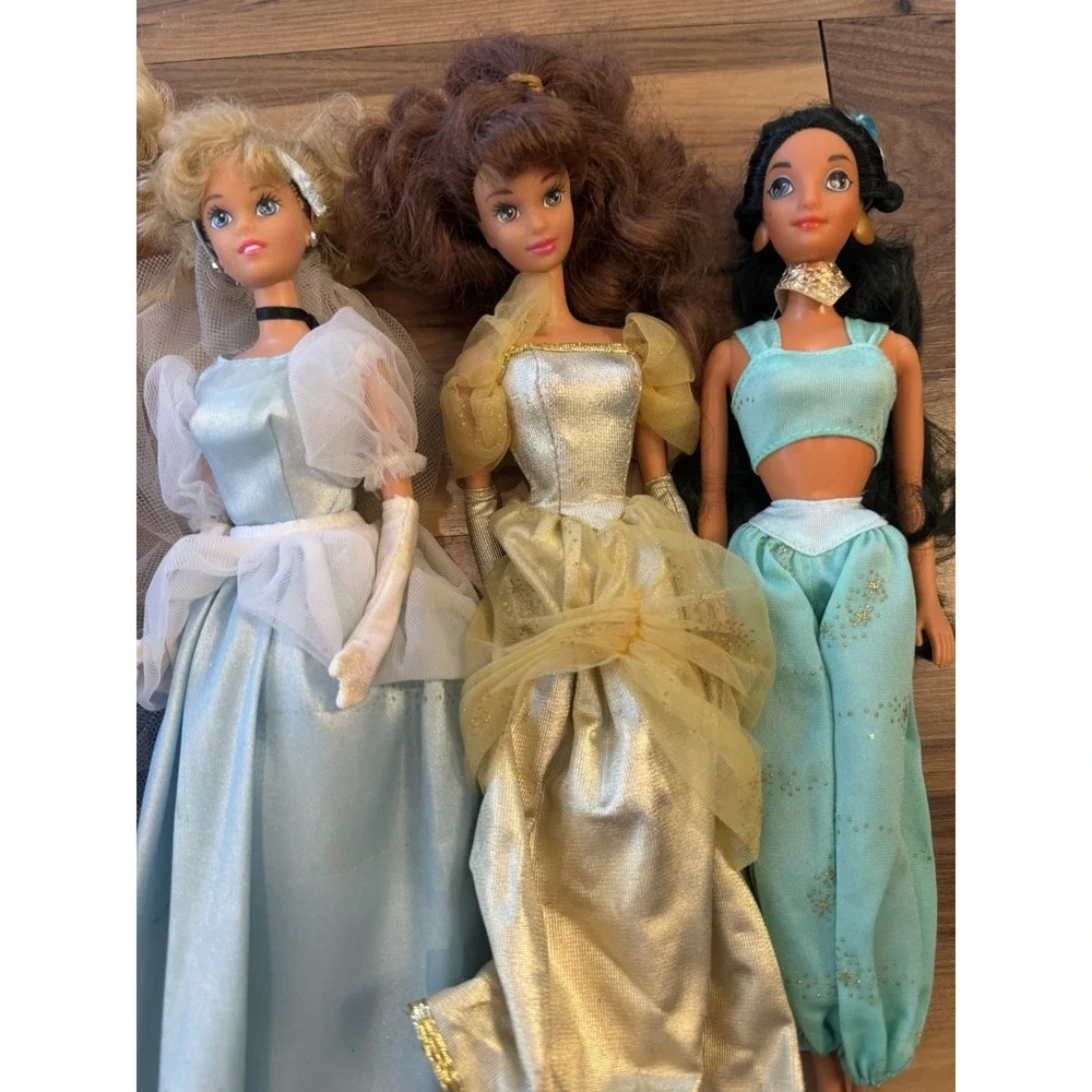 Vintage 1990s Disney Princess Dolls Lot of 5 Snow White Cinderella Jasmine